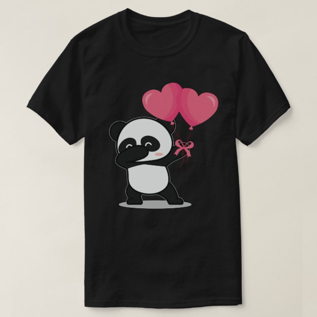 Dabbing Polar Bear Heart Valentines day Gift T Shirt (Design framsida)