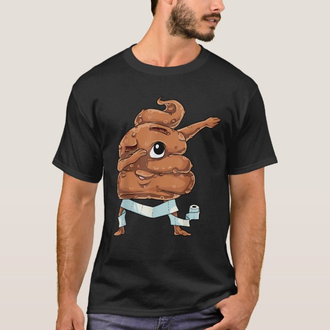 Dabbing Poop Funny Poo Costumes ger Tees T Shirt (Framsida)