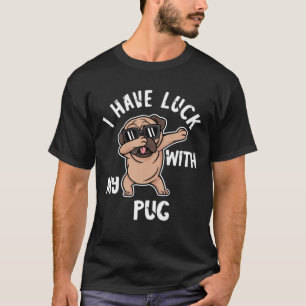 Dabbing Pug Hund I har Tur med min Pug Owner Dab T Shirt