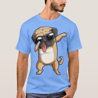 Dabbing Pug T Hund älskare Kids Boys Girls Dab Dan Shirt