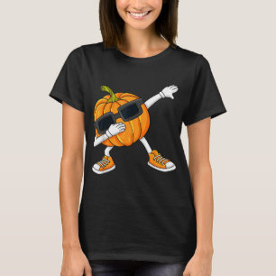 Dabbing Pumpkin Thanksgiving Day Funny Boys Girls T Shirt