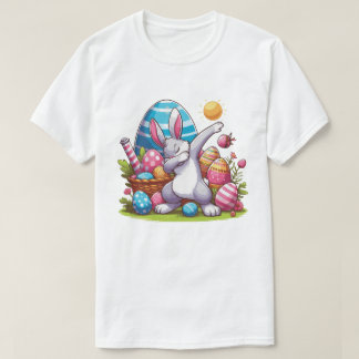 Dabbing Rabbit Bunny Påsk Day Boys Girls Gift T Shirt
