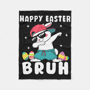 Dabbing Rabbit Påsk Day Eggs Dab Boys Girls Kid Fleecefilt
