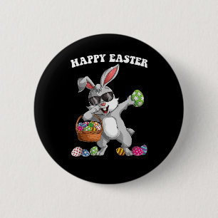 Dabbing Rabbit Påsk Day Eggs Dab Boys Girls Kid Knapp