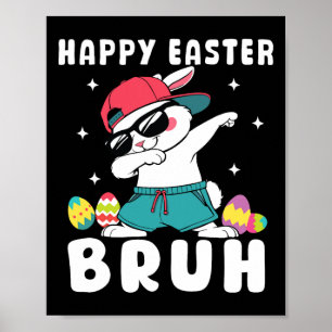 Dabbing Rabbit Påsk Day Eggs Dab Boys Girls Kid Poster