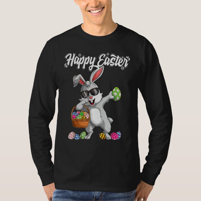 Dabbing Rabbit Påsk Day Eggs Dab Boys Girls T Shirt (Framsida)