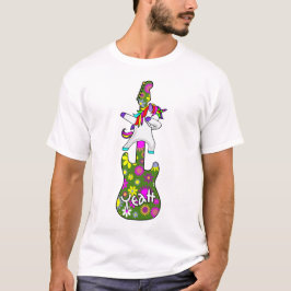 Dabbing Rainbow Unicorn - Guitar Ja T Shirt