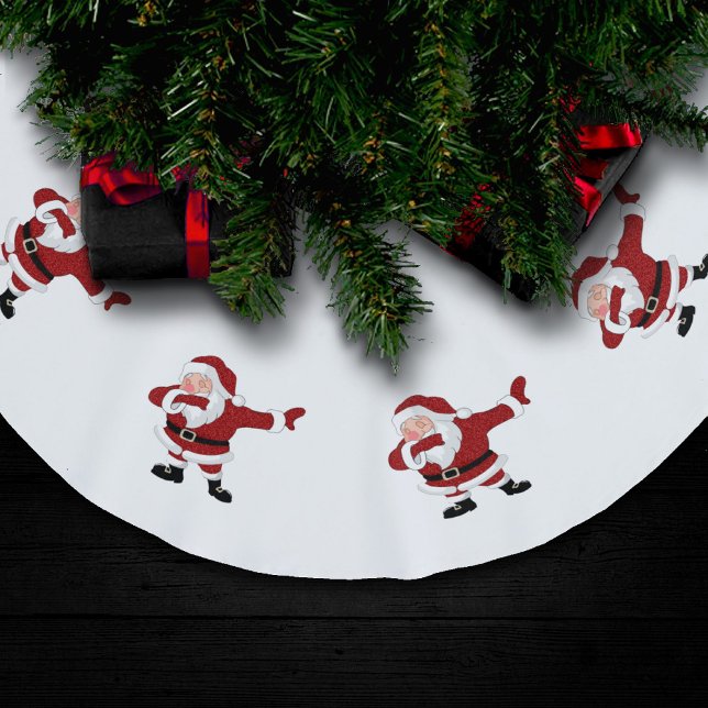 Dabbing Red Jultomten | ROLIGT HELGDAG JULAFTON HU Julgransmatta Borstad Polyester (Skapare uppladdad)