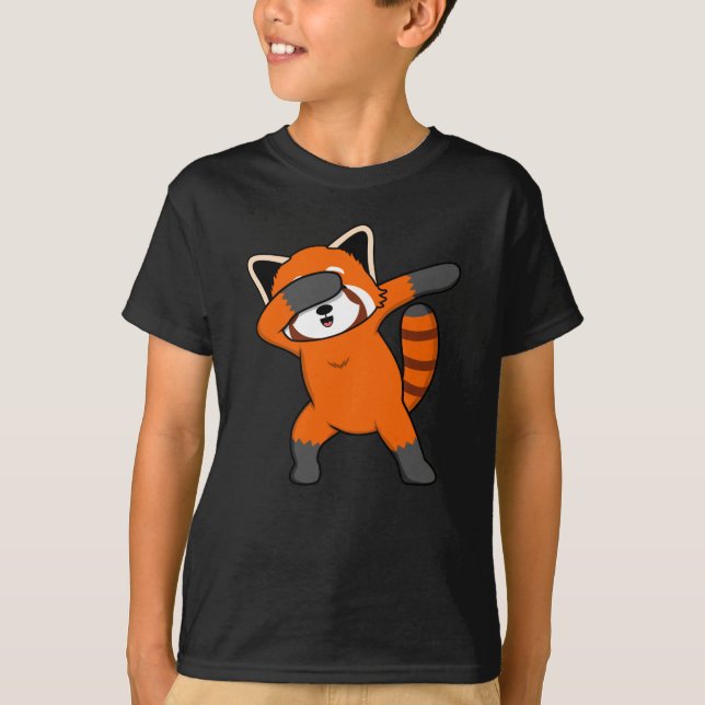 Dabbing Red Panda Cute Pet Animal Pandas Älskare G T Shirt (Framsida)