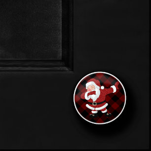 Dabbing Red Play Jultomten Roligt Rustic Buffalo Knopp
