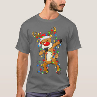 Dabbing Reindeer Santa Kids Boys Manar Dab T Shirt