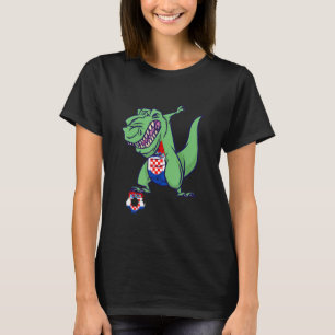 Dabbing Rex Hrvatska Soccer Team Kroatiska Pridet T Shirt