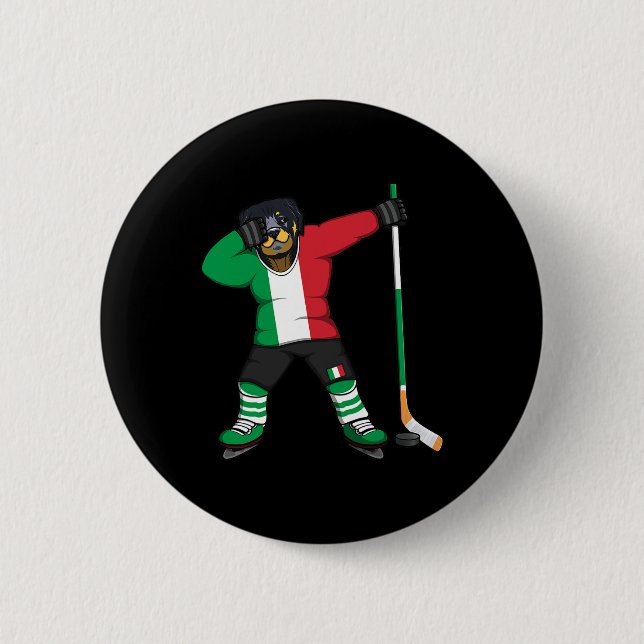 Dabbing Rottweiler Italy Ice Hockey Fans Jersey Wi Knapp (Framsida)