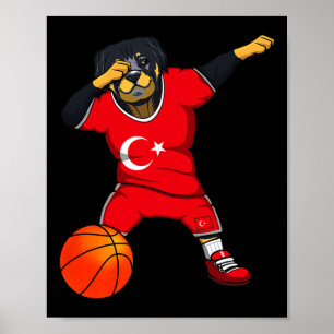 Dabbing Rottweiler Turkiet Jersey Turkisk Sketll F Poster
