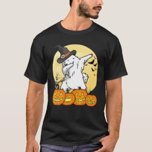 Dabbing Samoyed Dab Dance Rolig hund Halloween Gif T Shirt