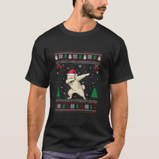 Dabbing Samoyed Hund Santa Hat Boys Girls Kids Chr T Shirt