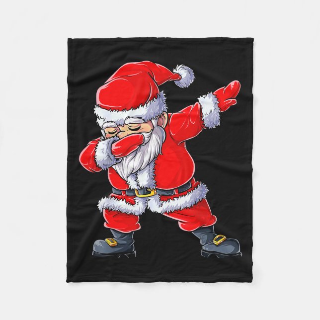 Dabbing Santa Claus Christmas Boys Men Funny Xmas  Fleecefilt (Framsidan)