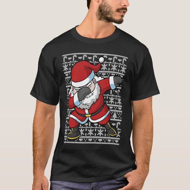Dabbing Santa Claus Christmas Dab Men Women Boys K T Shirt (Framsida)