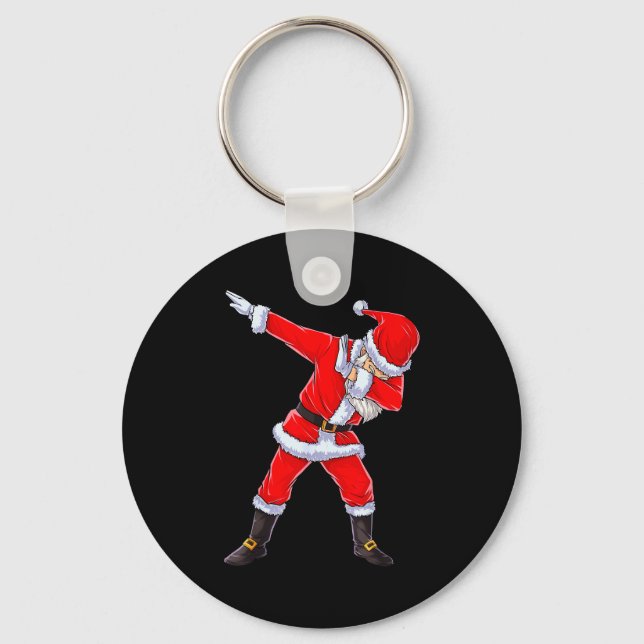 Dabbing Santa Claus Christmas Kids Boys Girls Dab  Nyckelring (Framsida)