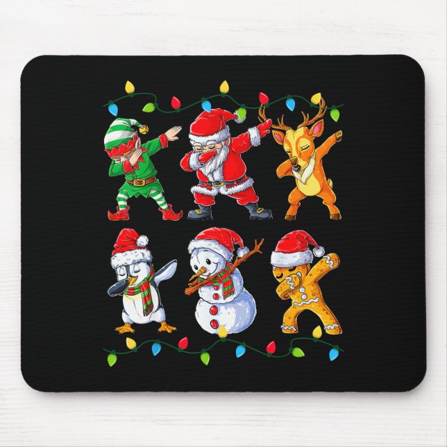Dabbing Santa Elf Friends Christmas Boys Girls Men Musmatta (Framsidan)