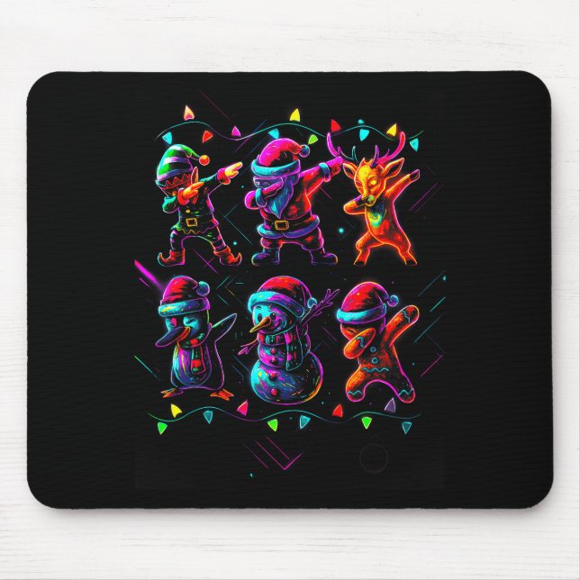 Dabbing Santa Elf Friends Christmas Boys Girls Men Musmatta (Framsidan)