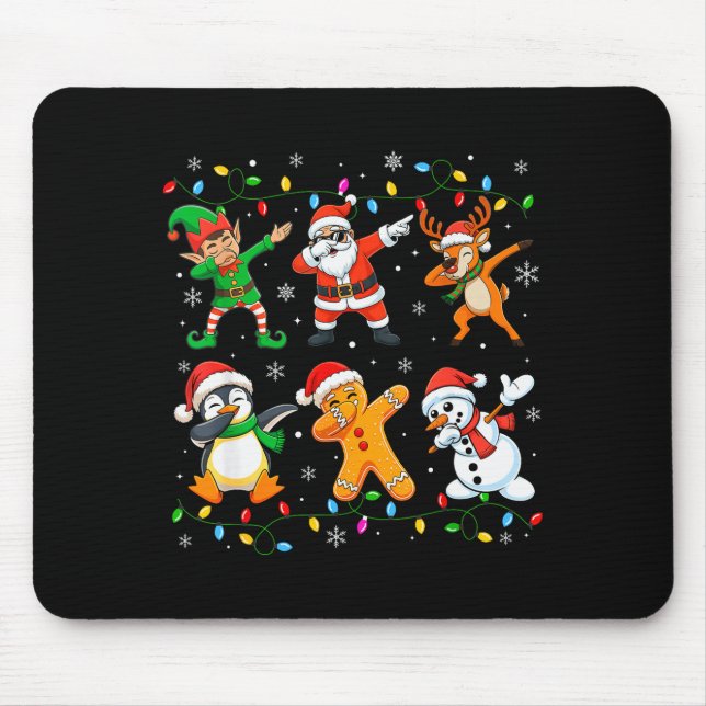 Dabbing Santa Elf Friends Christmas Boys Girls Men Musmatta (Framsidan)