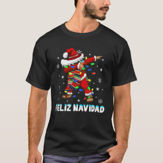 Dabbing Santa Feliz Navidad Mexican Spanish Christ T Shirt
