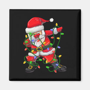 Dabbing Santa for Boys Girls Julgran Light Magnet