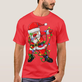 Dabbing Santa for Boys Girls Julgran Light T Shirt