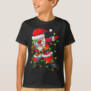 Dabbing Santa for Boys Girls Julgran Light T Shirt