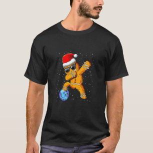 Dabbing Santa Gingerbröd B0wling jul Pajama T Shirt