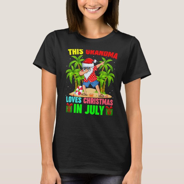 Dabbing Santa Handflatan Träd Denna Kärlek Christm T Shirt (Framsida)