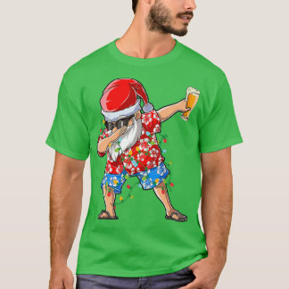 Dabbing Santa Hawaiian Julafton Beer T Shirt