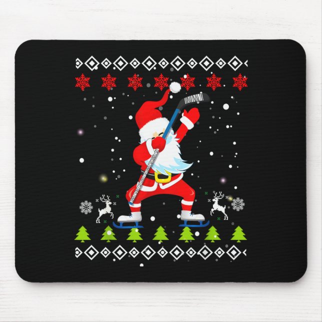 Dabbing Santa Hockey Ugly Christmas Sweater Xmas  Musmatta (Framsidan)
