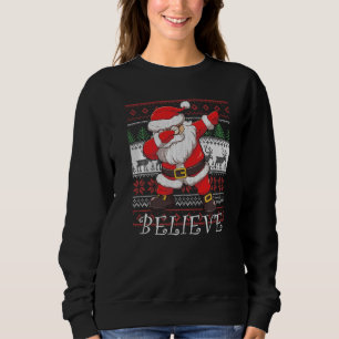 Dabbing Santa in Glasses tror att julen är god T Shirt