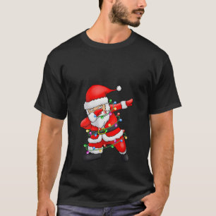 Dabbing Santa Julafton Ljus ger ut Kids Girls Boys T Shirt