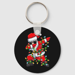 Dabbing Santa Julafton Ljus Girls Boys Kids Christ Nyckelring