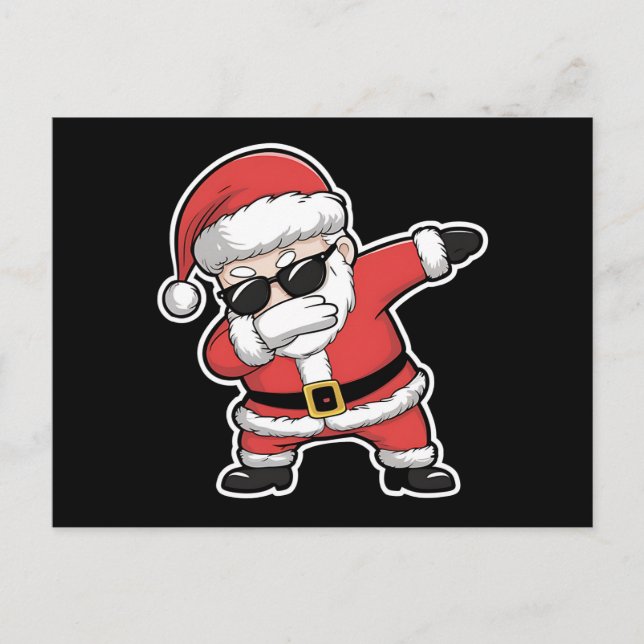 Dabbing Santa Julafton Ljus Kids julgåvor Helg Vykort (Framsida)