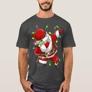 Dabbing Santa Julgran Ljus Julafton Boys Kids T Shirt