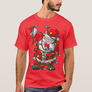 Dabbing Santa Julgran Ljus Julafton Gifts Boy T Shirt