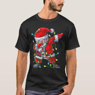 Dabbing Santa Julgran Ljus Julafton Gifts T Shirt