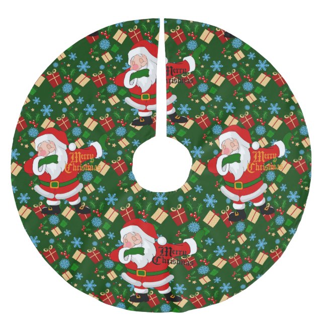 dabbing Santa Julgransmatta Borstad Polyester (Framsidan)