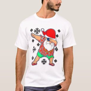 Dabbing Santa, Julsommaren Tropical Hawaiian T Shirt