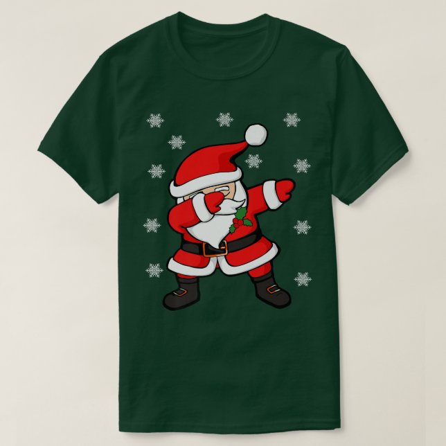 Dabbing Santa Jultomten Den fantastiska julpremien T Shirt (Design framsida)