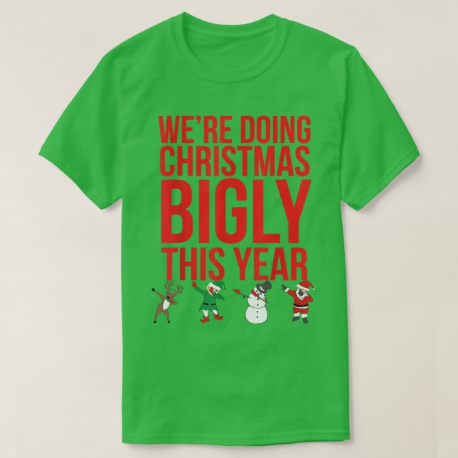 Dabbing Santa Jultomten Funny jul T-Shirt (Design framsida)