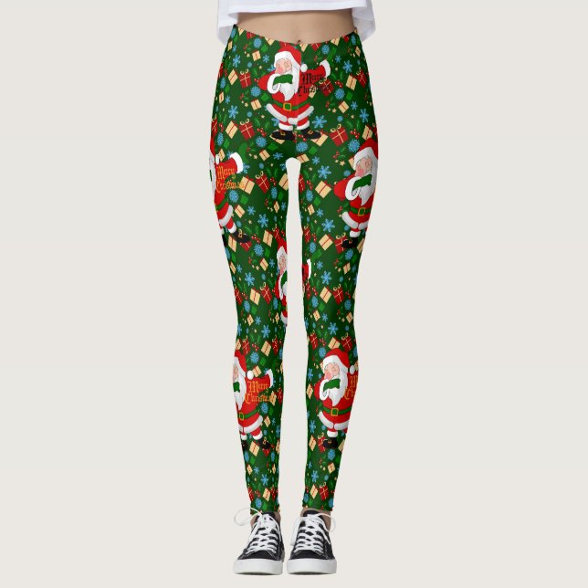dabbing Santa Leggings (Framsida)