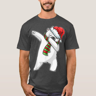 Dabbing Santa Polar Bear jul Funny Julafton Dab T Shirt