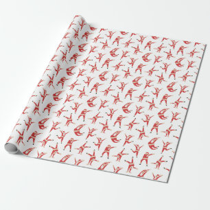 Dabbing Santa Roligt jul Mönster Presentpapper