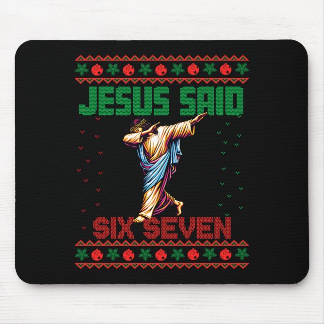 Dabbing Santa Says Six Seven 67 Meme Ugly Christma Musmatta (Framsidan)