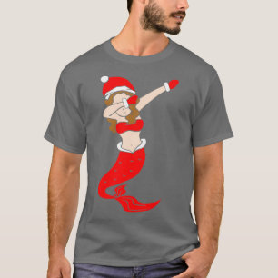 Dabbing Santa Sjöjungfru T Shirt
